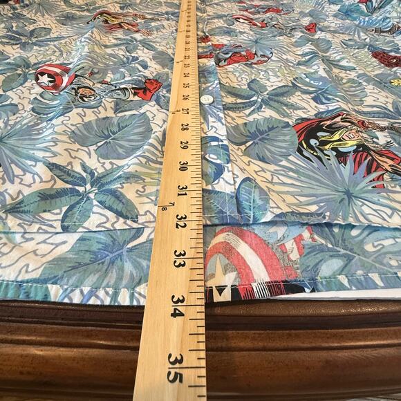 Marvel Aloha Shirt XXL Spiderman Hulk Iron Man Captain America Tropic - Picture 8 of 10